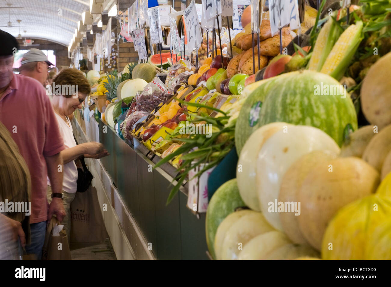 Fresh produce at West Side Market in Cleveland Ohio Stock Photo