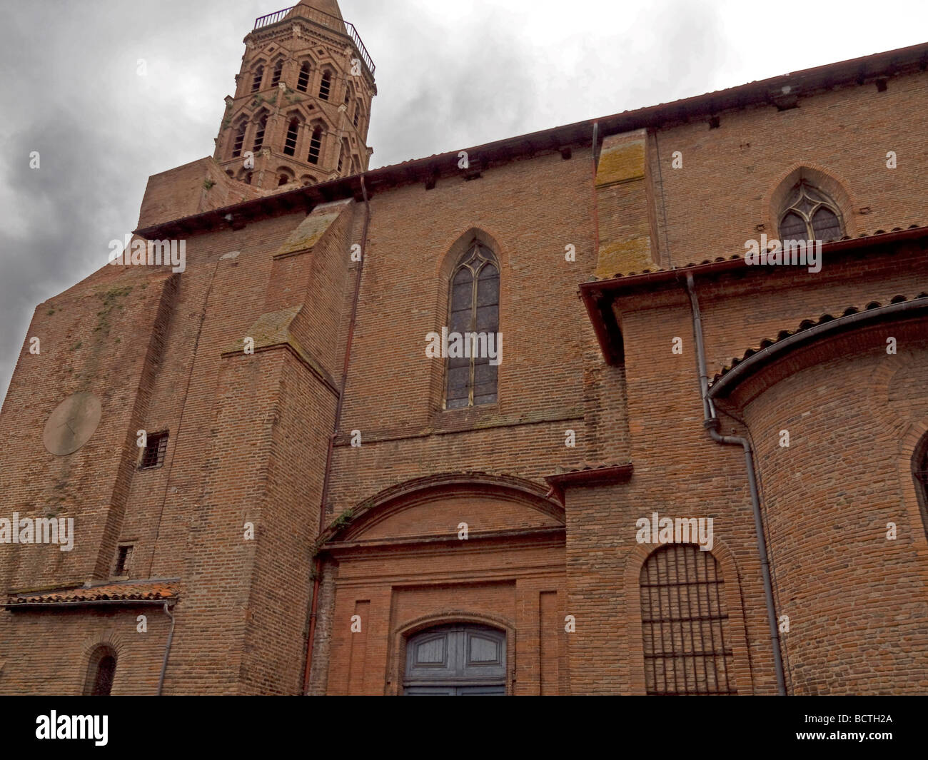 Backsteinkirche in Montauban red stony church in Montauban Stock Photo