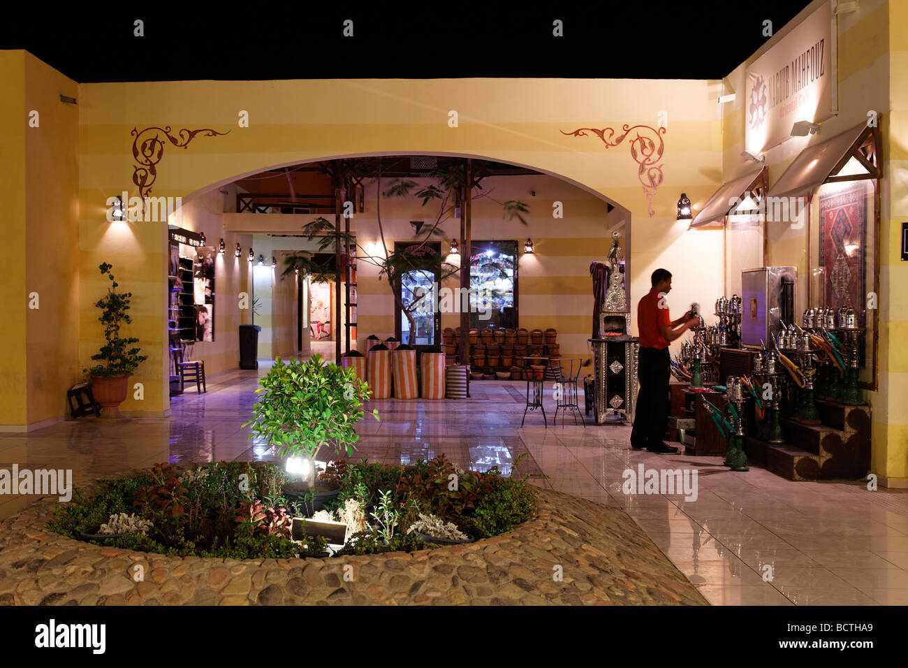 Courtyard, illuminated, night, lights, traditional market, Souk, marina
