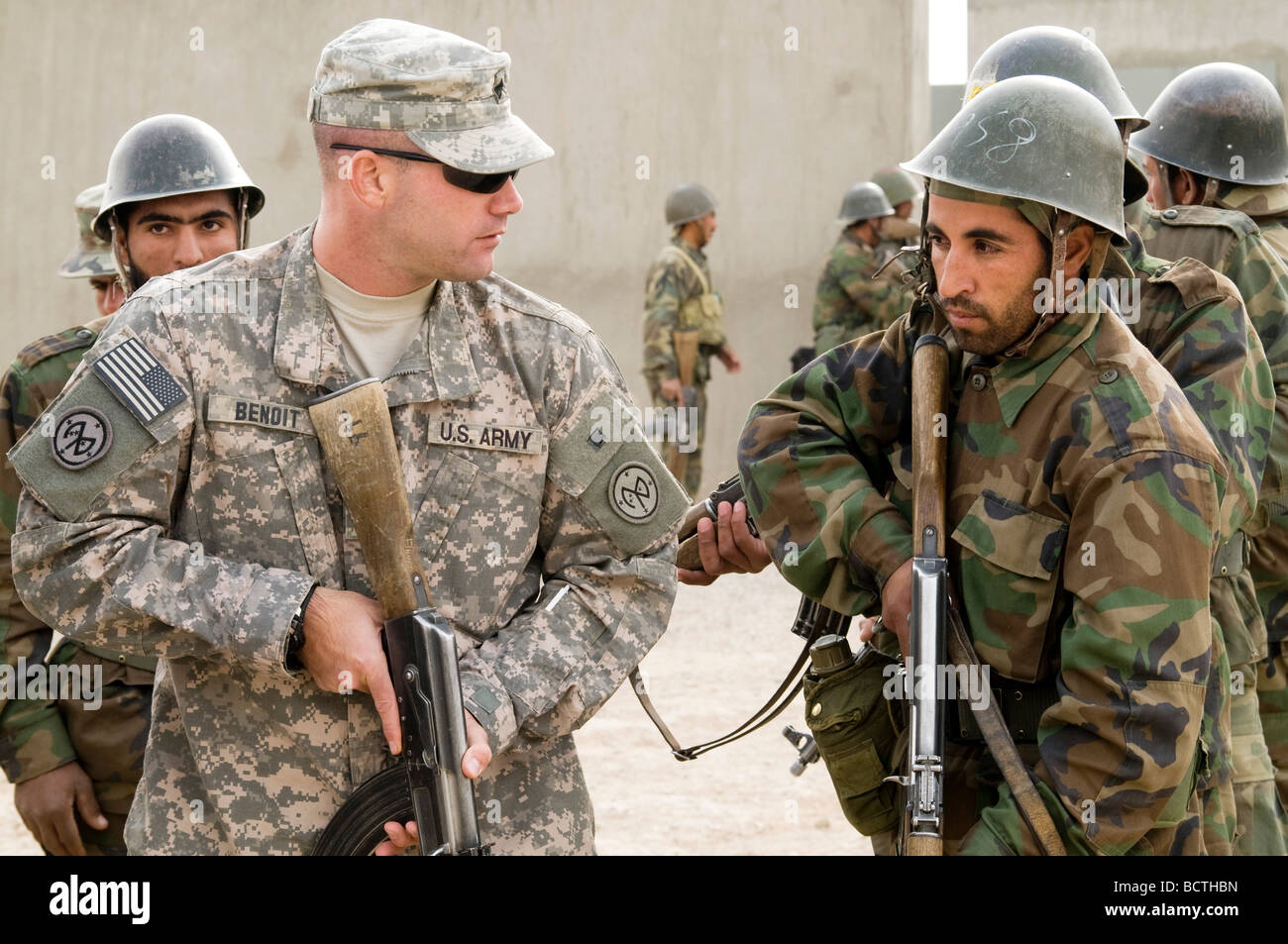 Afghan National Army recruits in training at the Kabul Military