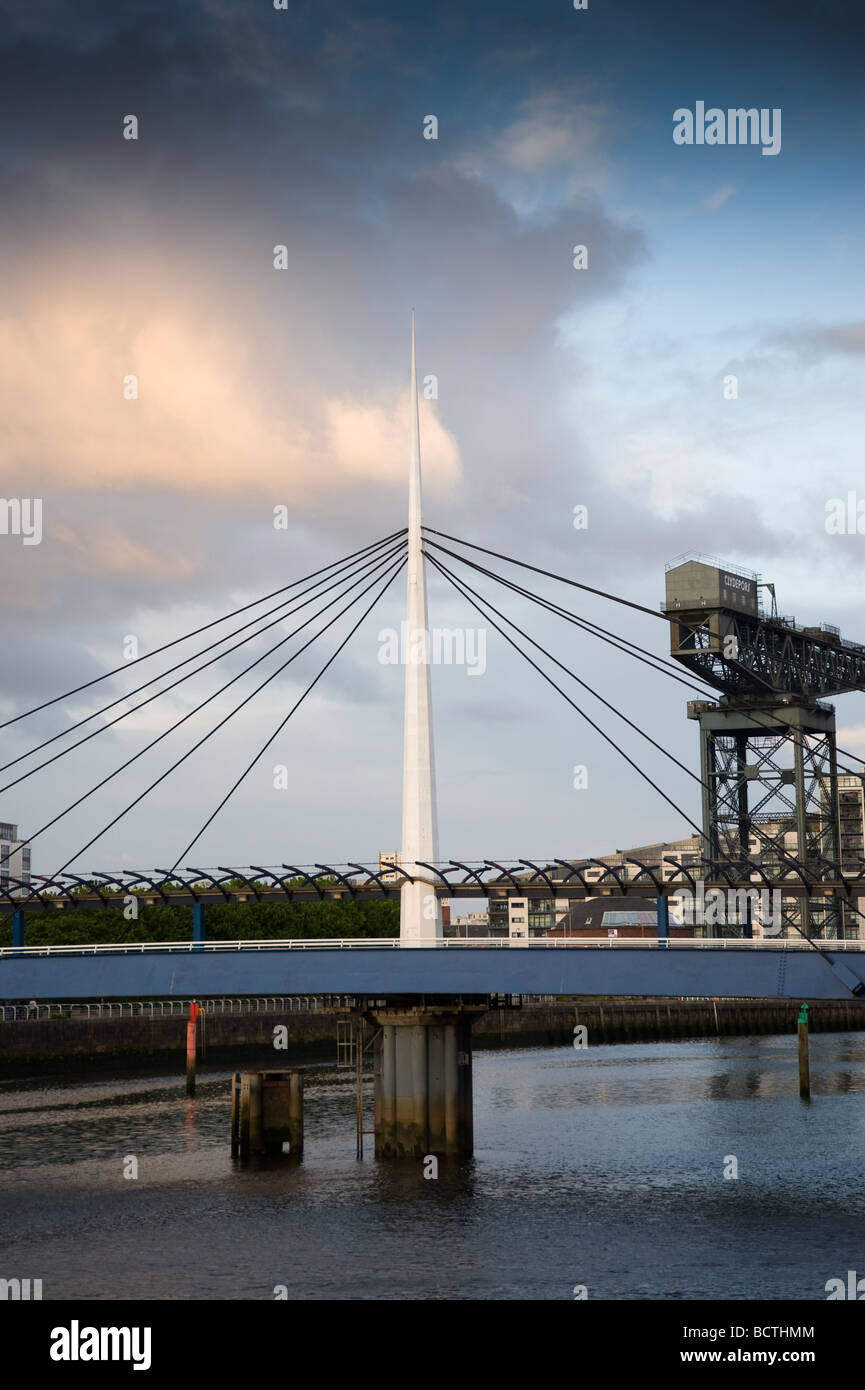 Bell Bridge, Clyde, Glasgow, Scotland, United Kingdom, Europe Stock Photo