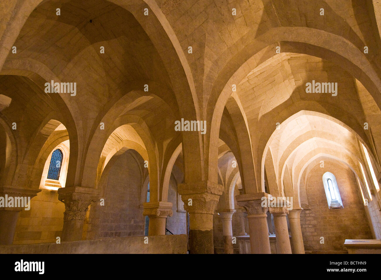 Crypt in the Romanesque Cathedral Osimo Ancona Italy Stock Photo