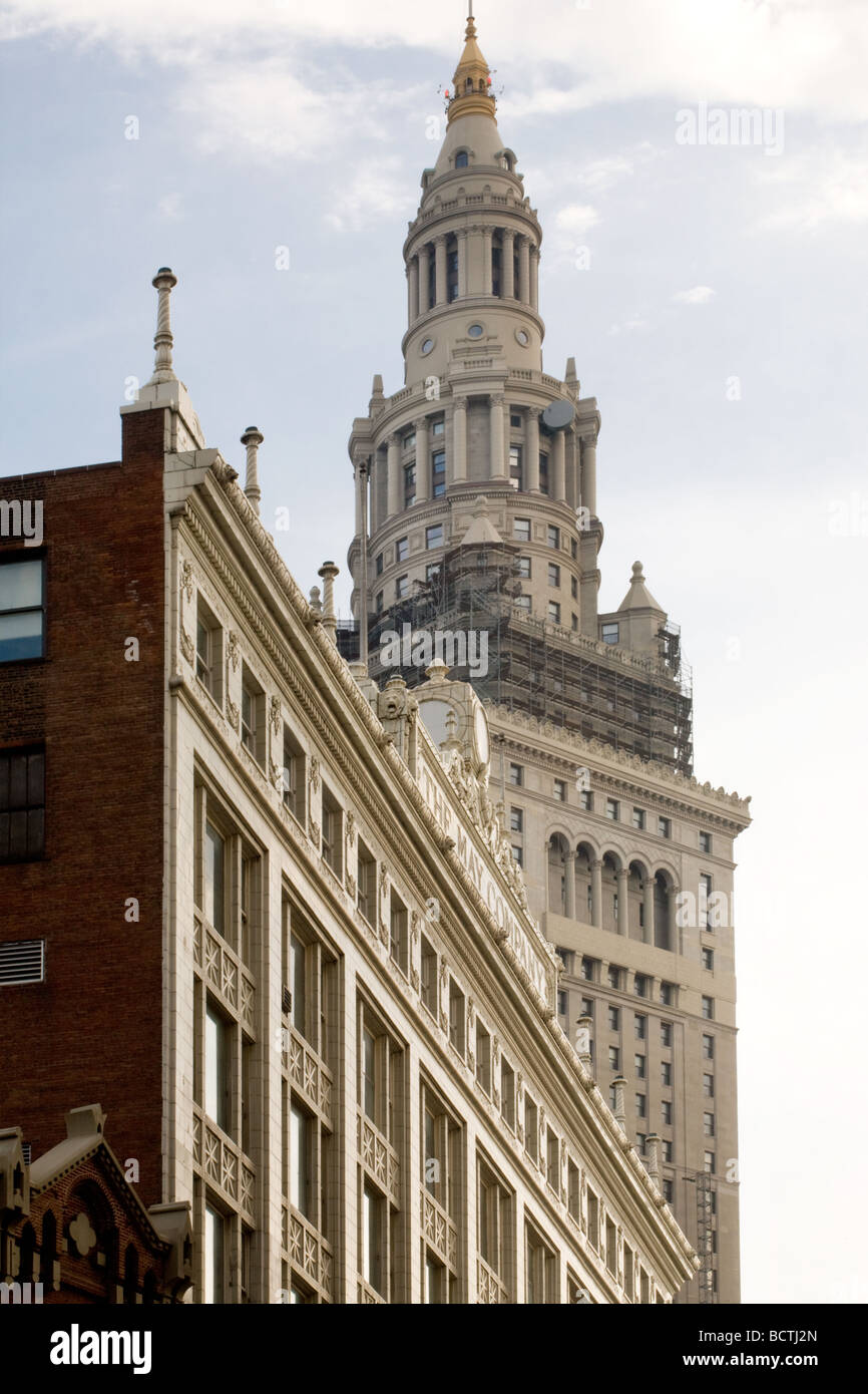 Tower City Center and May Company Buildings Cleveland Ohio Stock Photo