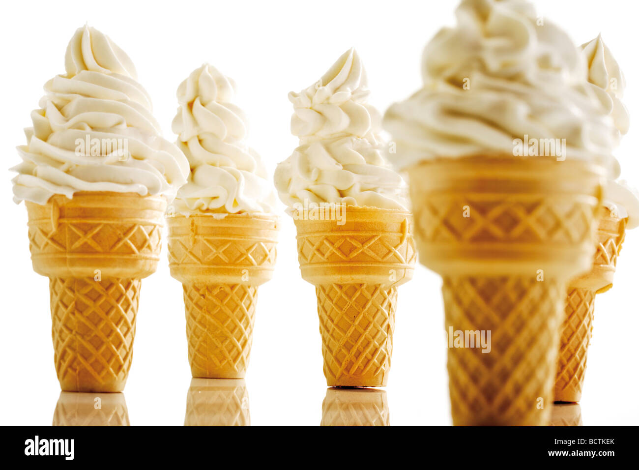 Softserve ice cream cones Stock Photo Alamy