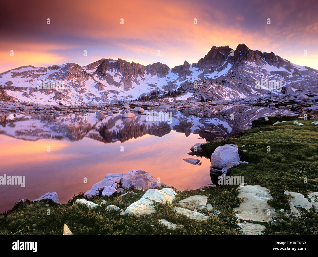 Silver Pass and Chief Lake along the John Muir Trail Sierra Nevada