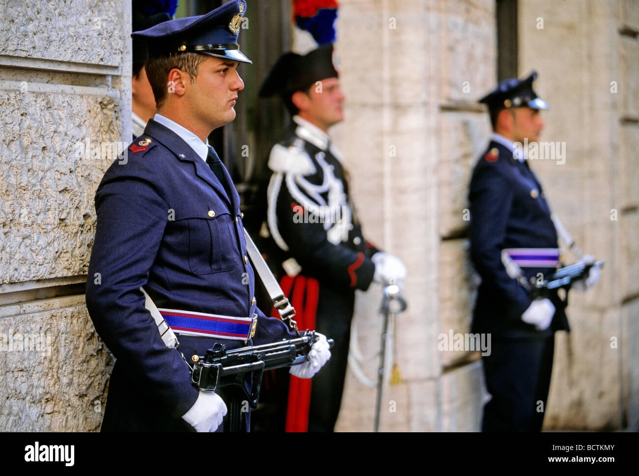 Guards, Italian Senate, Palazzo Madama, Rome, Lazio, Italy, Europe Stock Photo