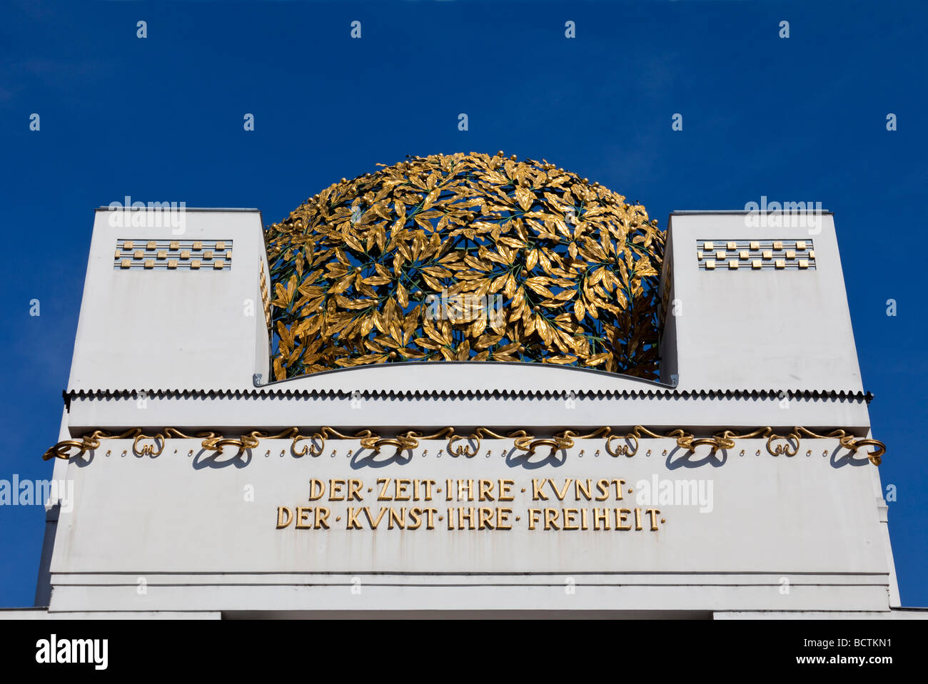 detail of dome, Secession Building, Karlsplatz, Vienna, Austria Stock Photo
