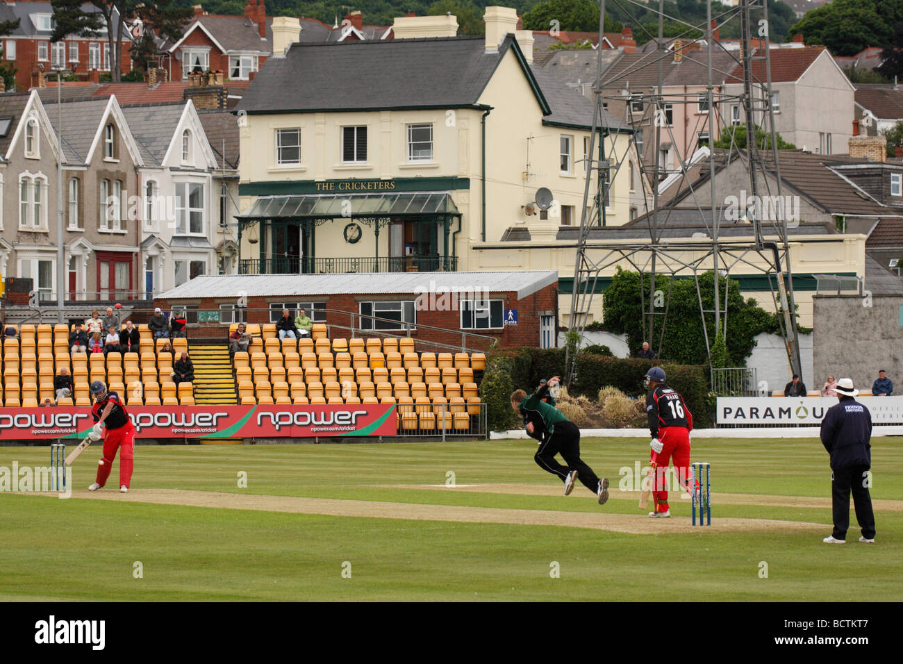 One-Day Cricket at St. Helen's, Swansea, West Glamorgan, Wales, U.K. Stock Photo