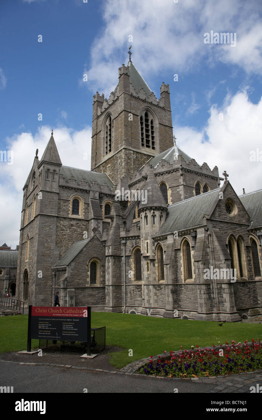 Christ Church cathedral cathedral of the holy trinity church of ireland in dublin city centre republic of ireland Stock Photo