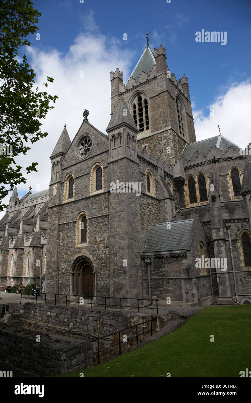 Christ Church cathedral cathedral of the holy trinity church of ireland in dublin city centre republic of ireland Stock Photo
