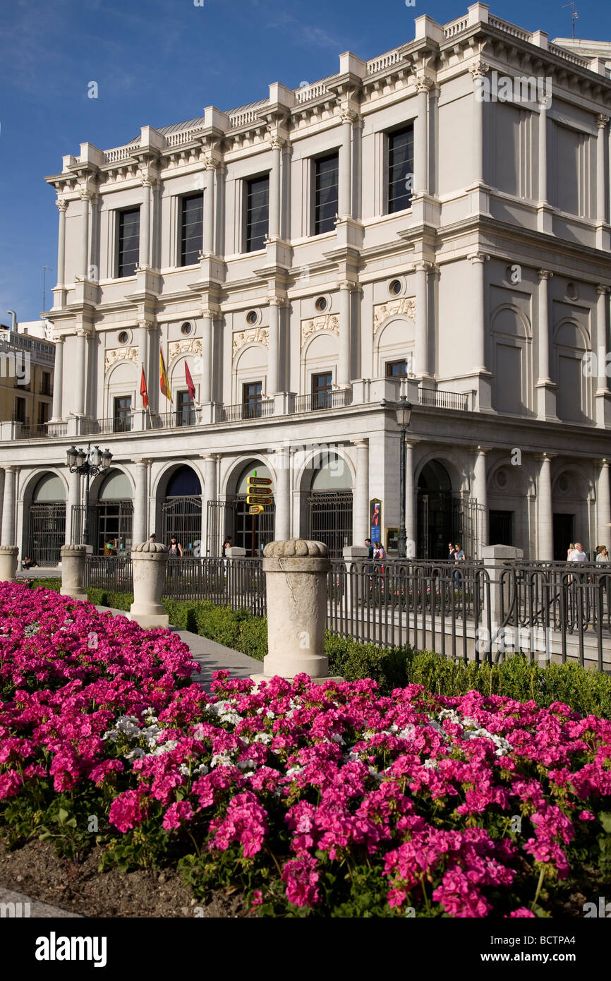 The Opera House Plaza de Oriente Square Madrid Spain Stock Photo