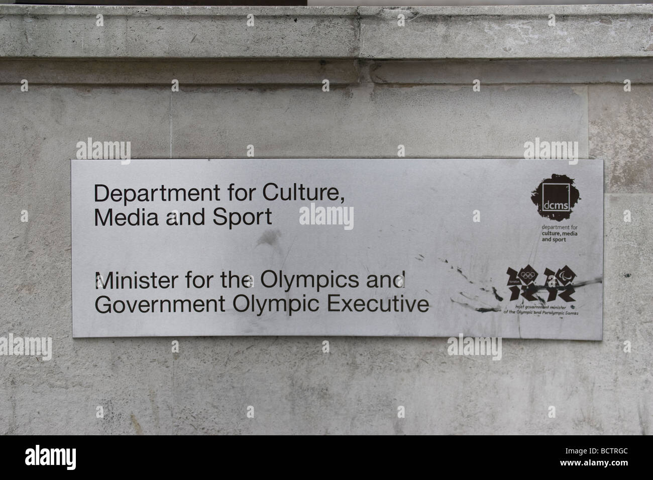 Department for Culture, Media and Sport Stock Photo