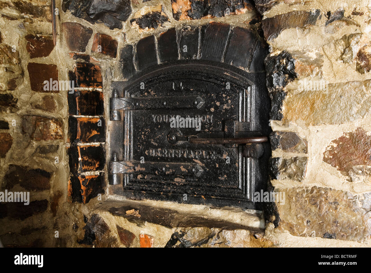 Victorian Cast Iron Bread Oven In An Inglenook Fireplace In A