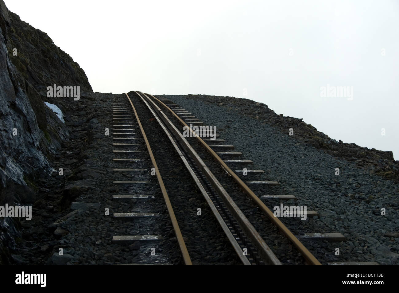 Mountain Railway Station Snowdon, Snowdonia. Stock Photo