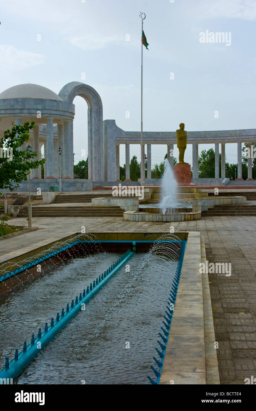 Statue of Turkmenbashi in Turkmenabat or Charjou Turkmenistan Stock ...