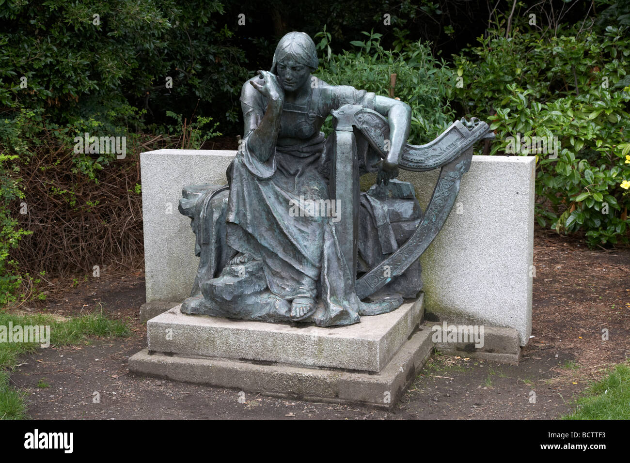 eire statue in archbishop ryan park merrion square dublin republic of ireland Stock Photo