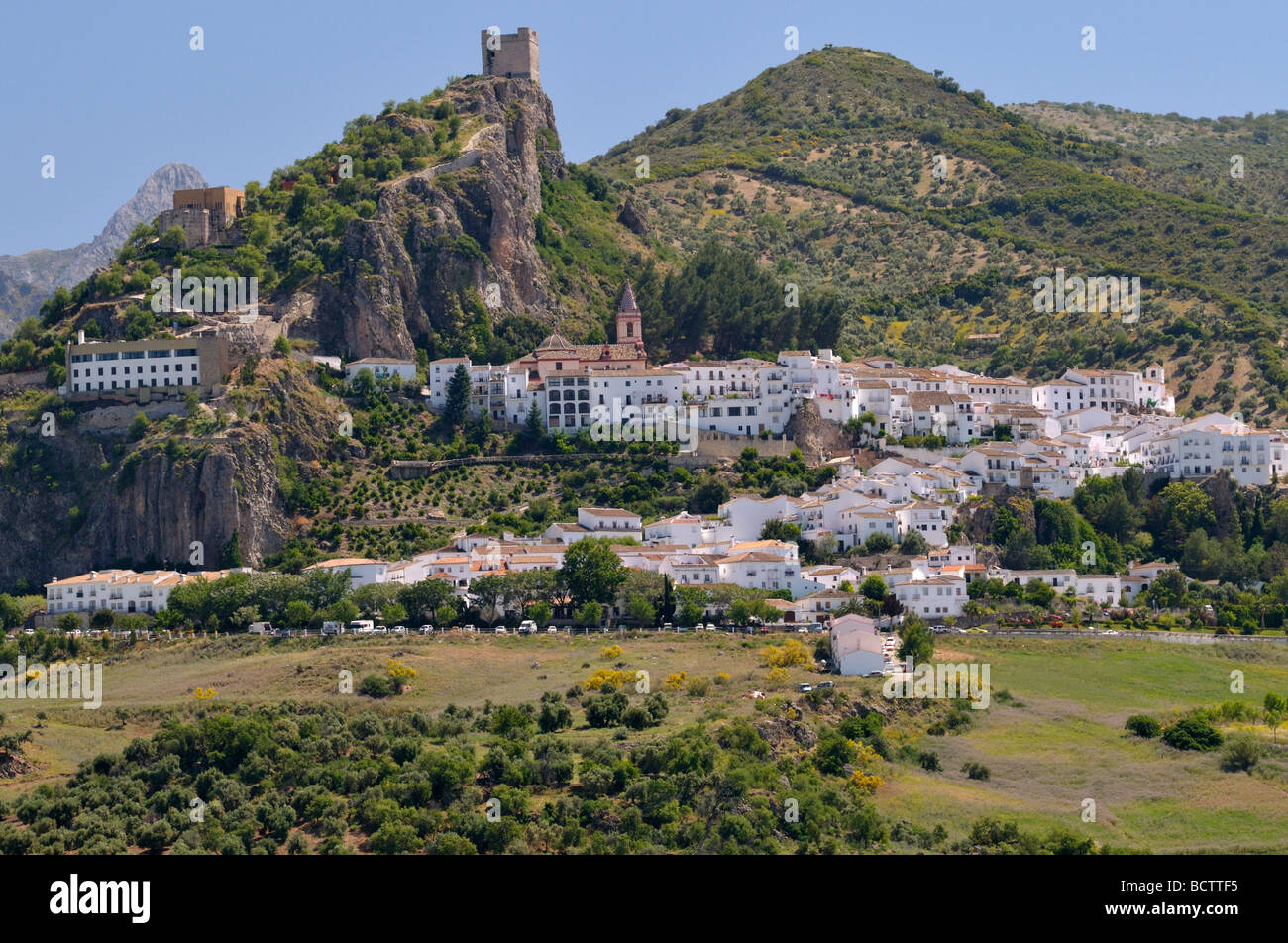 The "White Village" of Zahara de la Sierra Andalusia Spain Stock Photo ...