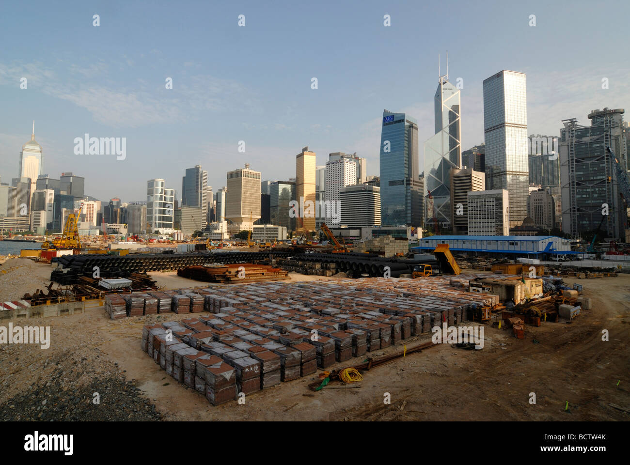 Land reclamation area of the land reclamation project in front of the