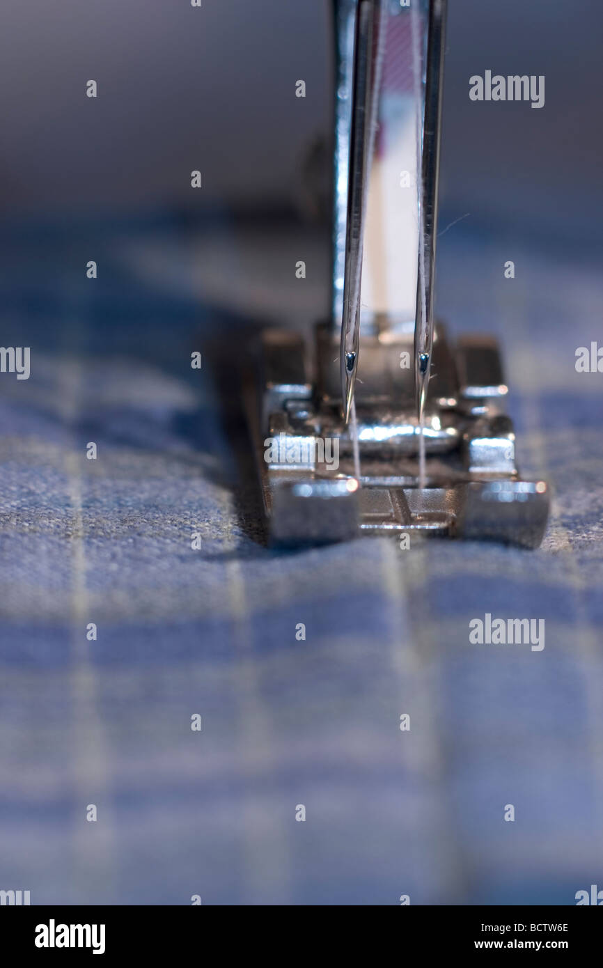 Sewing Machine with Twin Needle Stock Photo Alamy