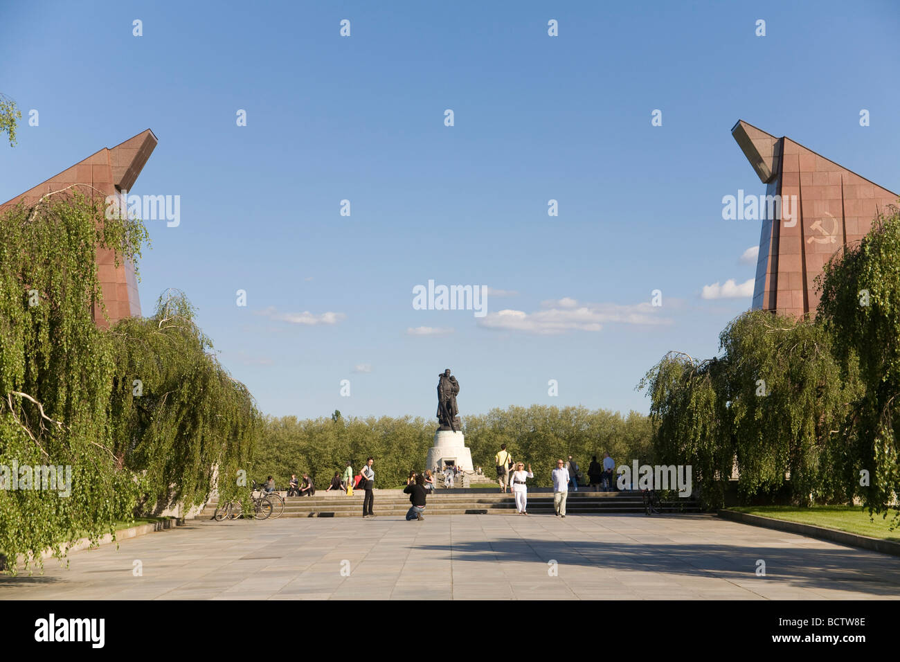Soviet memorial in Treptow Park, Berlin, Germany, Europe Stock Photo