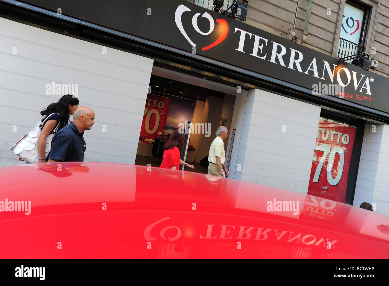 Europe Italy Milan Shopping on Corso Buenos Aires clothing storeTerranova Stock Photo