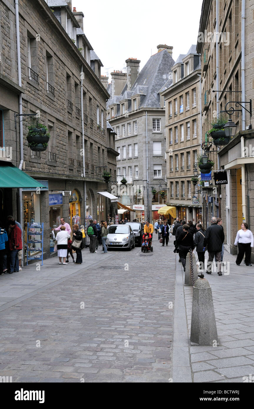 Street scene in St Malo France Stock Photo - Alamy