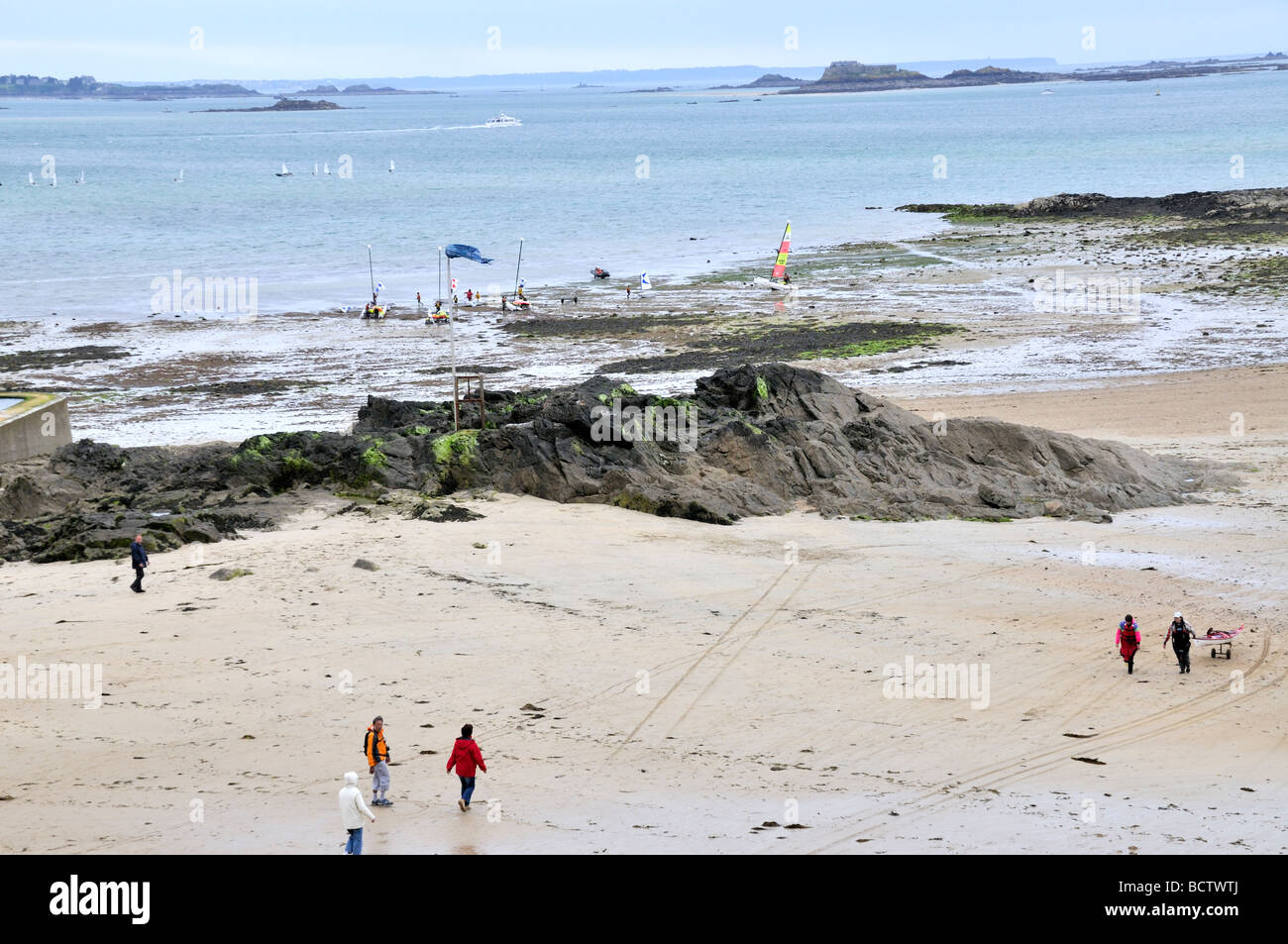 Beach at St Malo France Stock Photo - Alamy