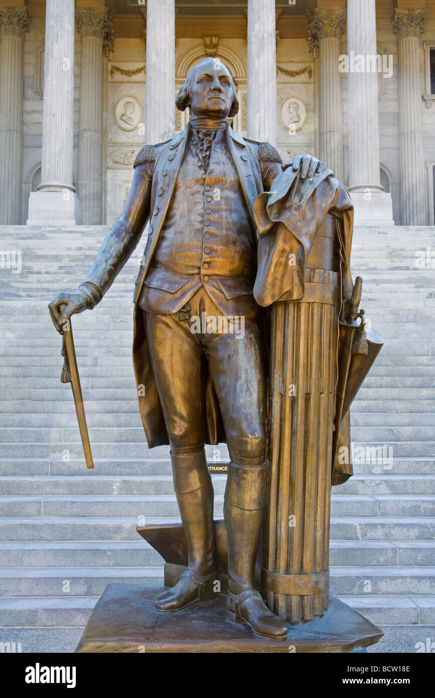 George Washington Statue, State Capitol Building, Columbia, South Stock