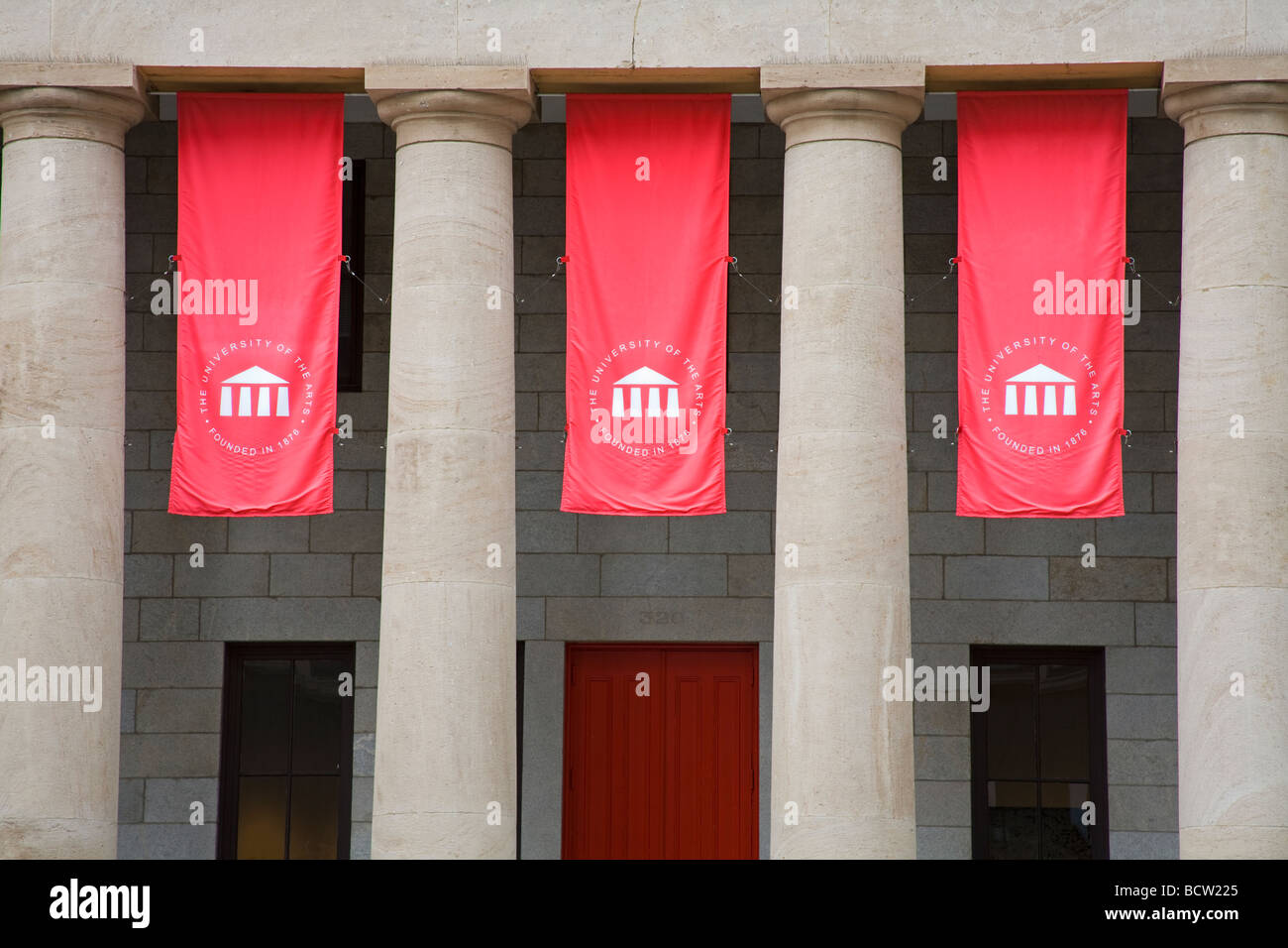 Banners hanging on a building University of the Arts Avenue Of The Arts Center City Broad Street