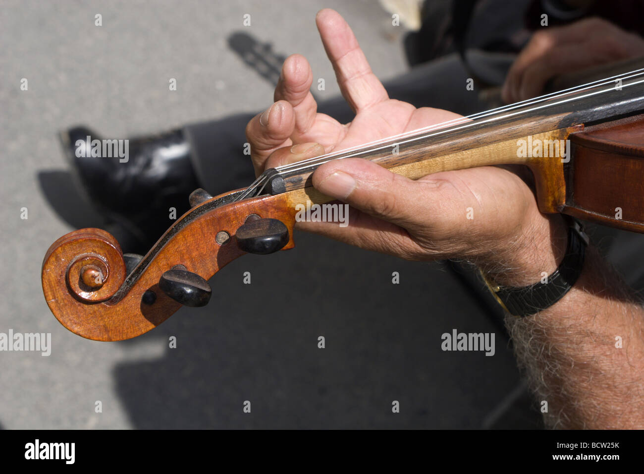 hand of fiddle Stock Photo