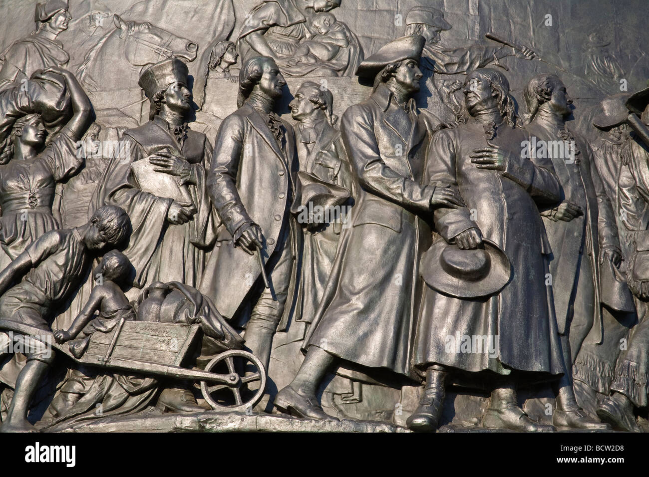 Detail of a monument The Washington Monument Eakins Oval Fairmount Park Philadelphia Museum of Art Philadelphia Pennsylvania USA Stock Photo