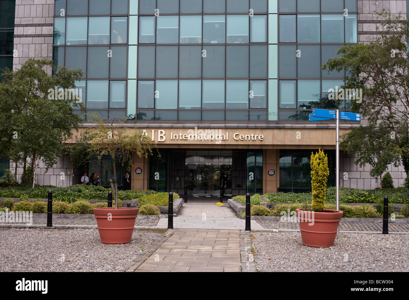 entrance to the Allied Irish Bank AIB international centre in the IFSC dublin docklands republic of ireland Stock Photo