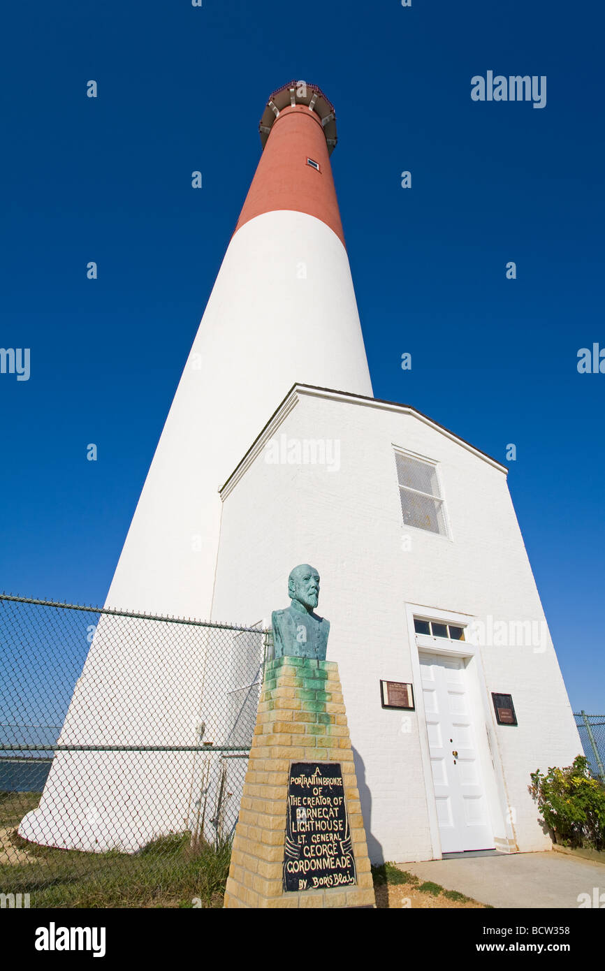 Bust of Gordon Meade, Barnegat Lighthouse in Ocean County, New