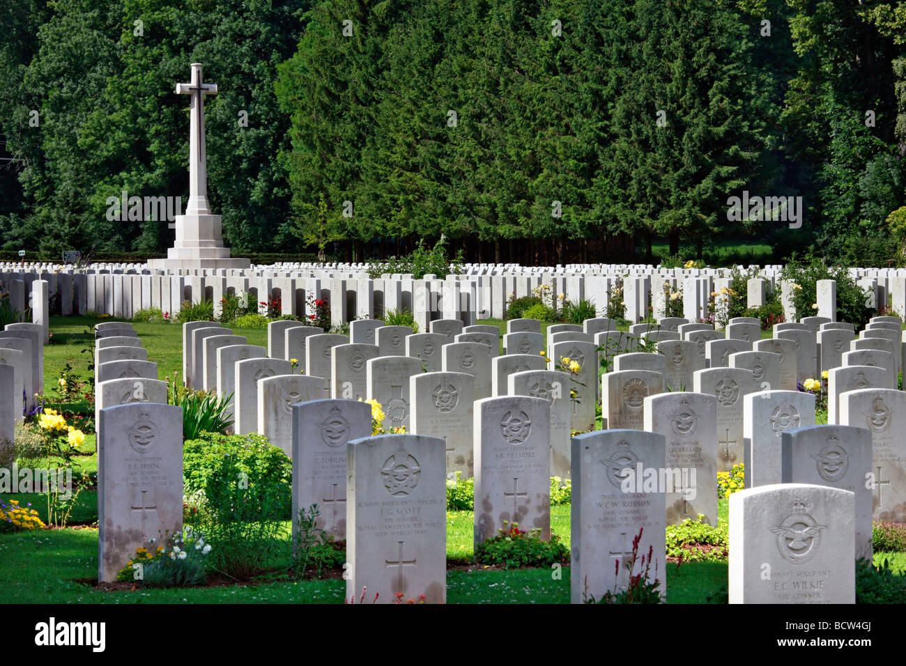 Durnbach War Cemetery, 2960 soldiers killed in action, World War 2, Durnbach, Upper Bavaria, Bavaria, Germany, Europe Stock Photo