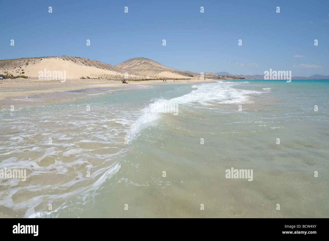 Beach Playa de Sotavento, Jandia, Canary Island Fuerteventura, Spain Stock Photo