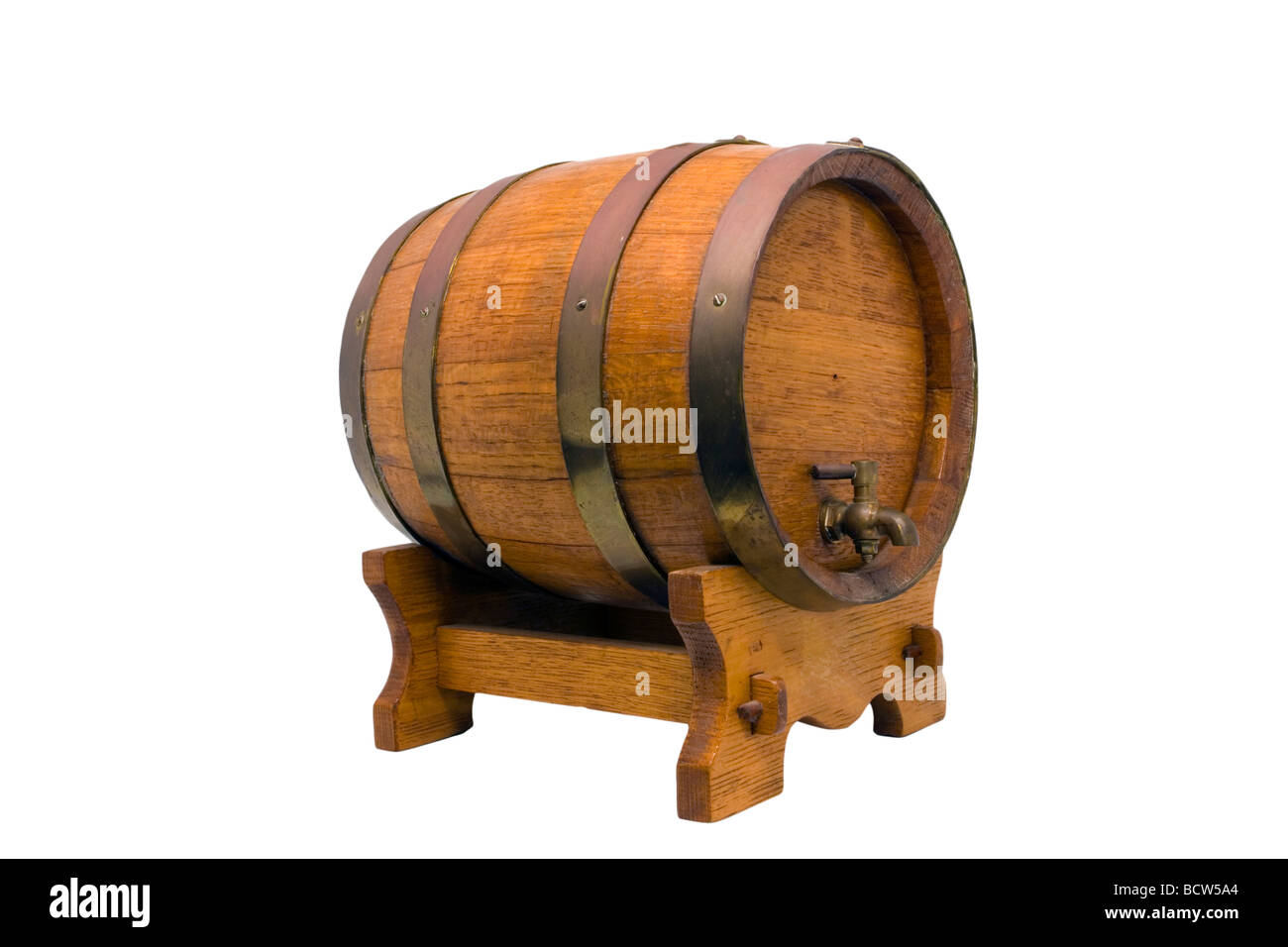 Miniature ornamental wine barrel or vat Stock Photo