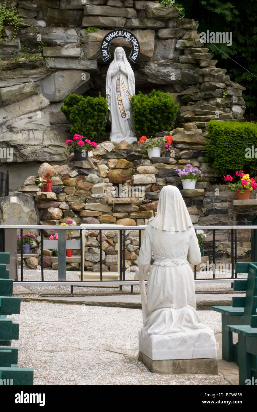 National Shrine and Grotto of Our Lady of Lourdes in Euclid Ohio Stock Photo