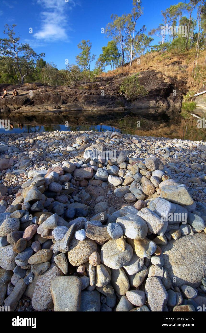 Stone pit at Big Crystal Creek, aka Paradise Waterhole, Paluma Range National Park ,Queensland, Australia Stock Photo