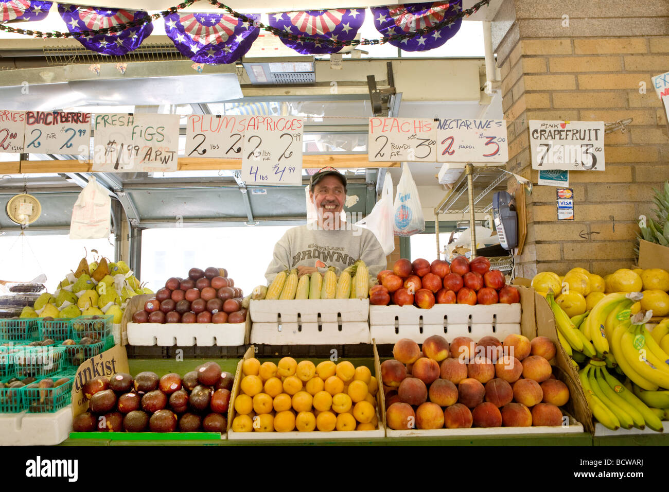 Fresh produce at West Side Market in Cleveland Ohio Stock Photo Alamy