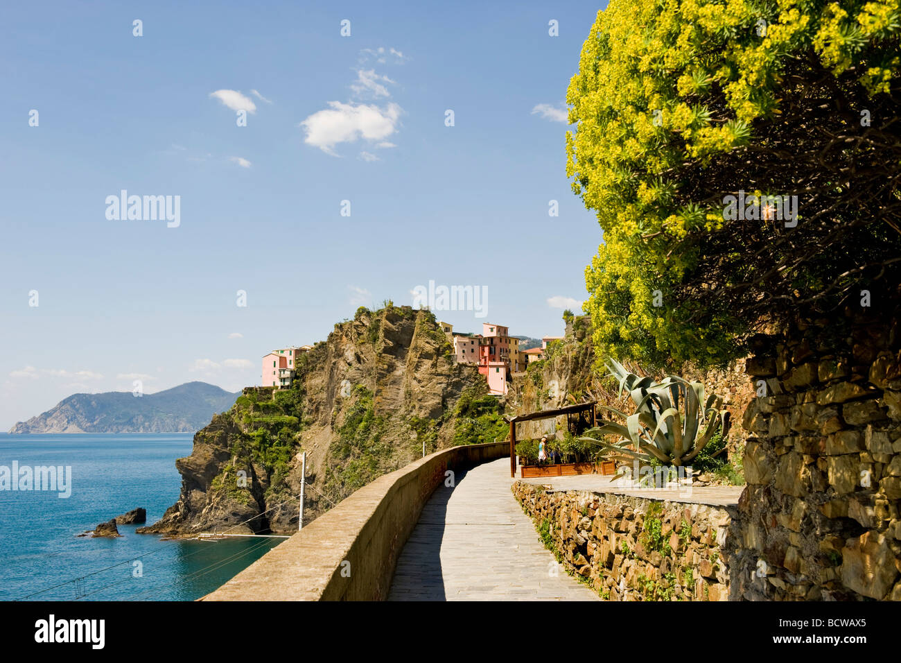 Love path Cinque Terre Liguria Stock Photo