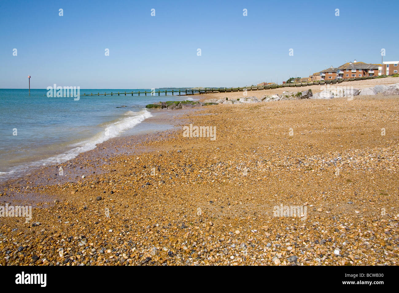 Rustington beach west Sussex Stock Photo