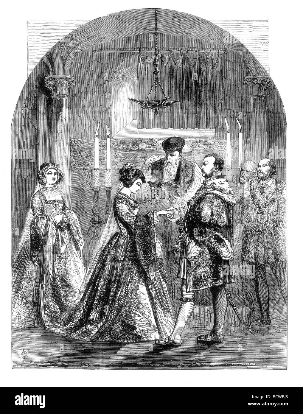 Private Marriage of Anne Boleyn and King Henry VIII of England Stock Photo Alamy