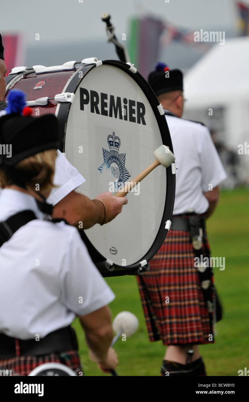 Marching Band wearing kilts/Sottish attire Norfolk East Anglia England Stock Photo Alamy