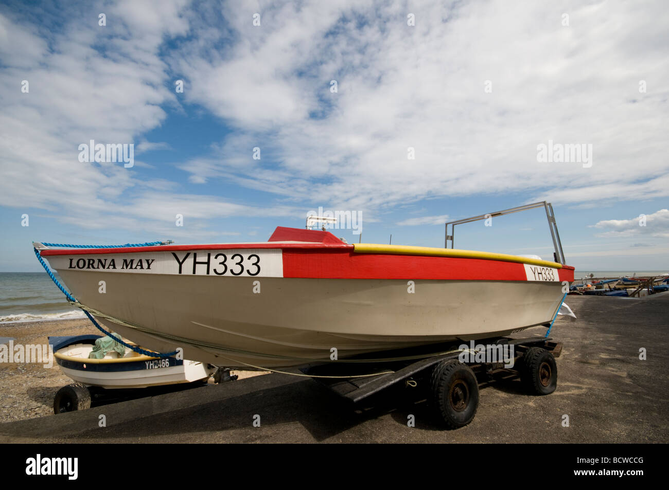 Fishing boats on the Norfolk coast East Anglia England UK Stock Photo