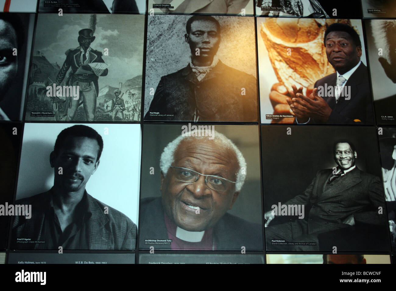 The Black Achievers Wall In The International Slavery Museum, Liverpool, UK Stock Photo