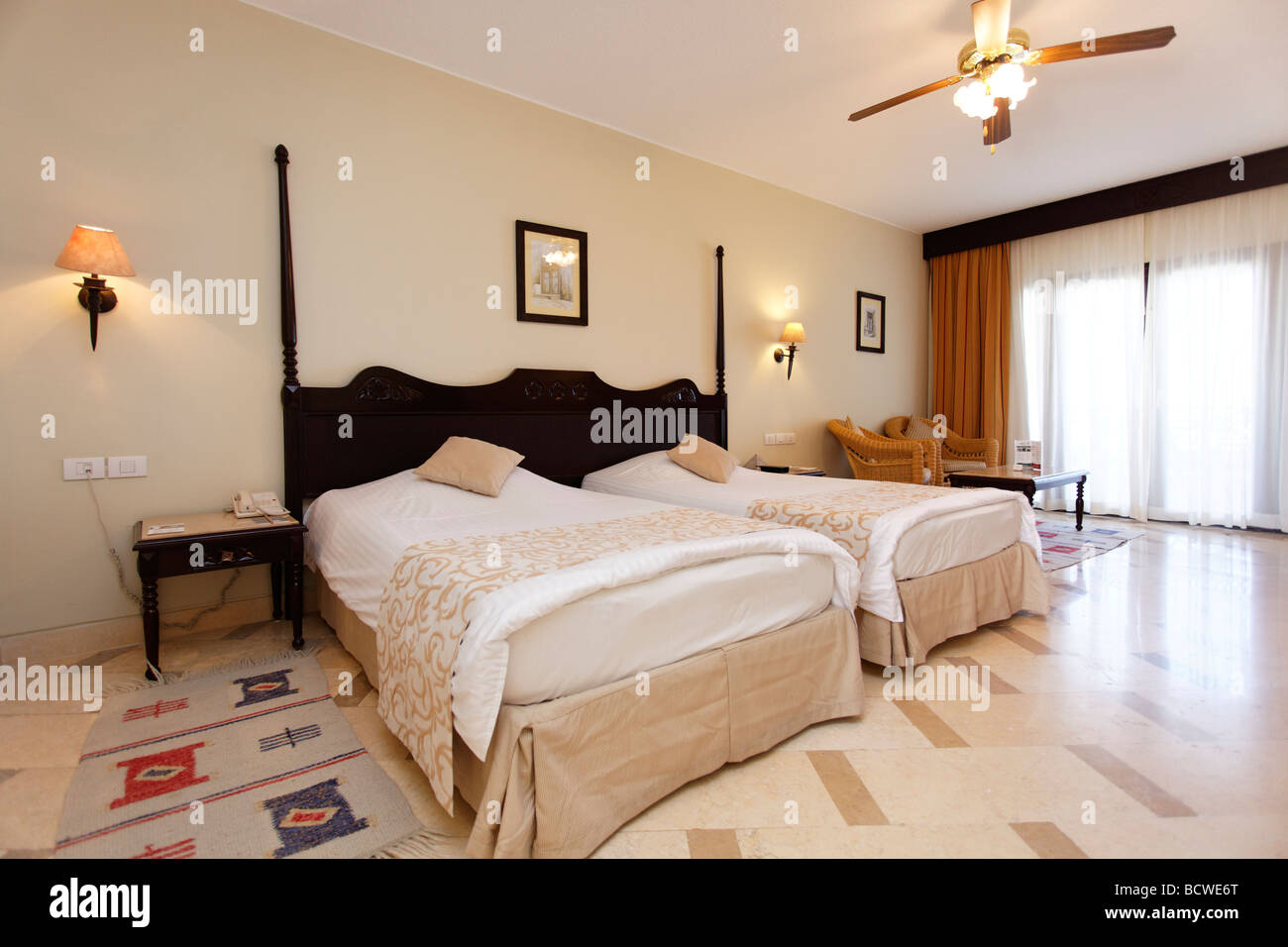 Standard room, Steigenberger Al Dau Beach Resort, Hurhada, Egypt, Red Sea, Africa Stock Photo