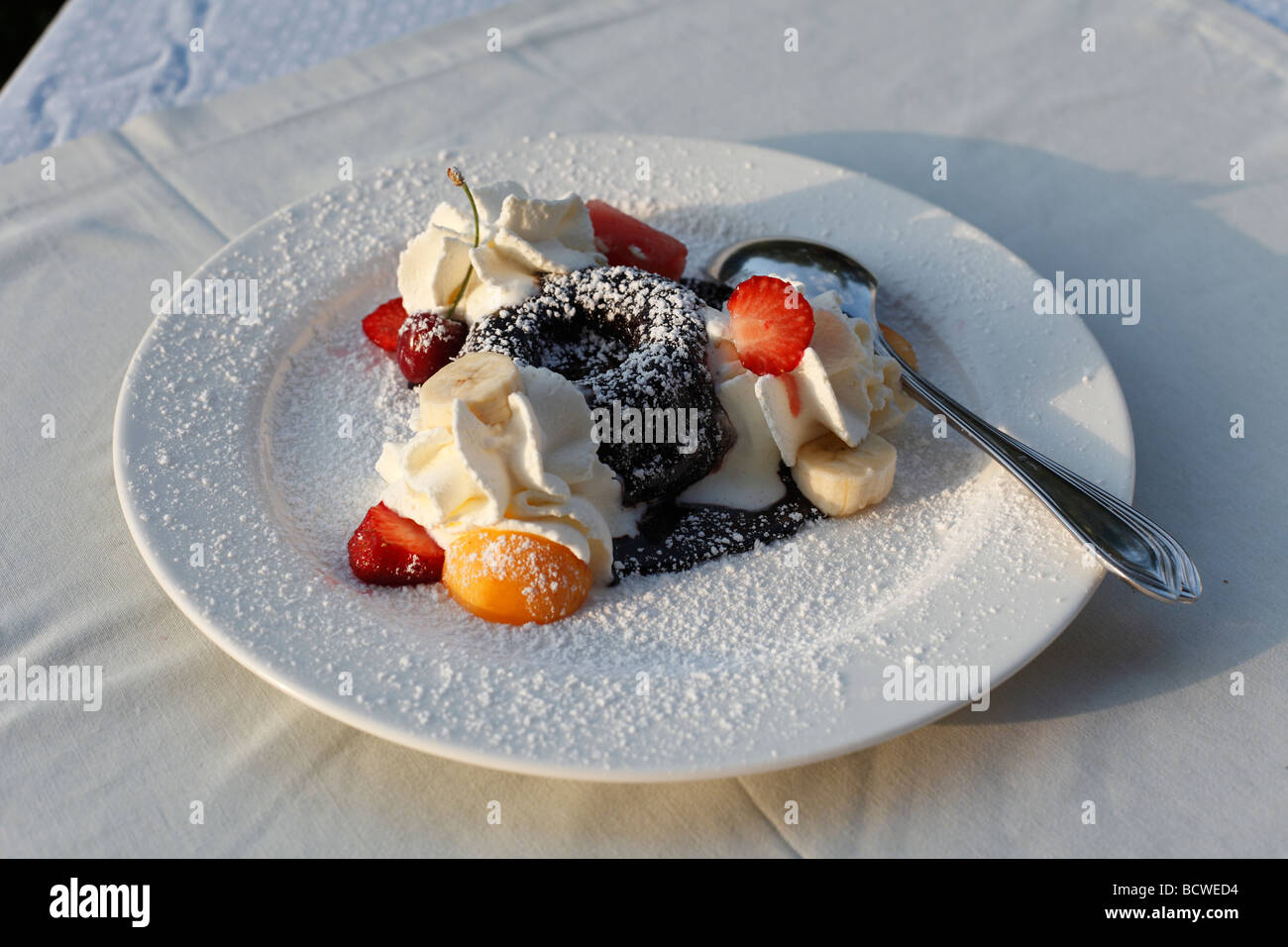 'Mohr im Hemd', 'negro in a shirt' dessert, Austria, Europe Stock Photo