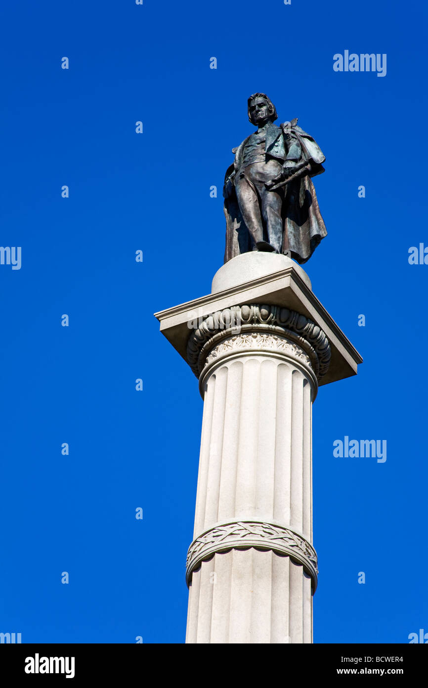 Low angle view of a statue, Calhoun Monument, Marion Square, Charleston