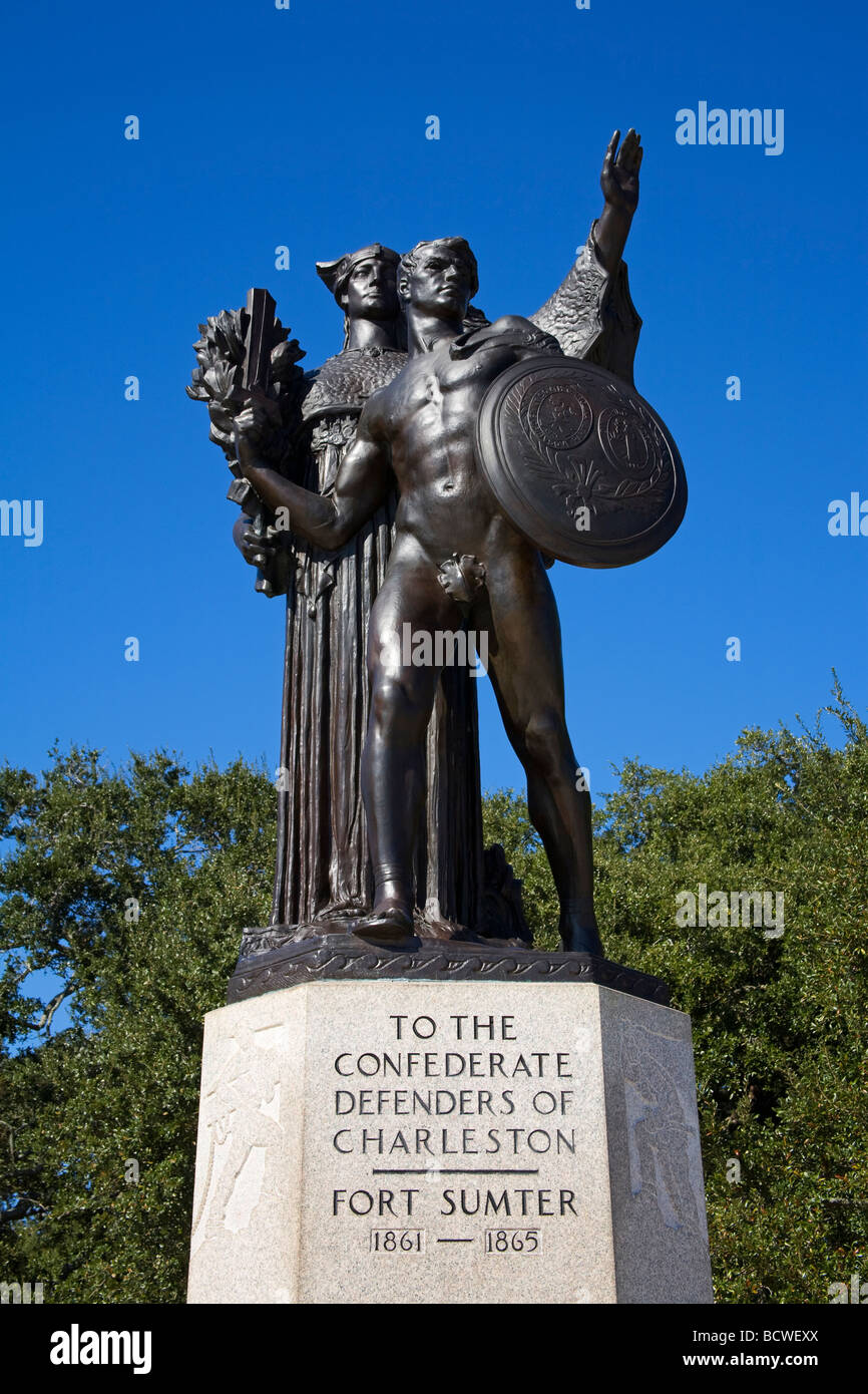 Statue in a park, Fort Sumter National Monument, Battery Park