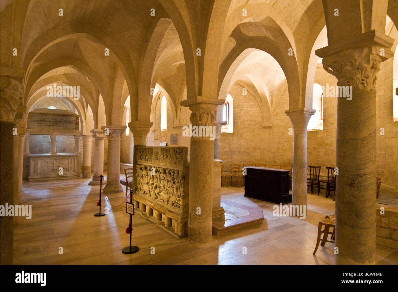 Interior romanesque crypt basilica hi-res stock photography and images ...